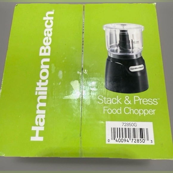 New Hamilton Beach Stack & Press 3 Cup Chopper Mini Food Processor 72850 Sealed - Picture 4 of 5